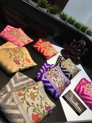 Pure Chiffon Khaddi Banarasi Saree - The Handlooms