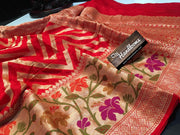 Pure Chiffon Khaddi Banarasi Saree - The Handlooms
