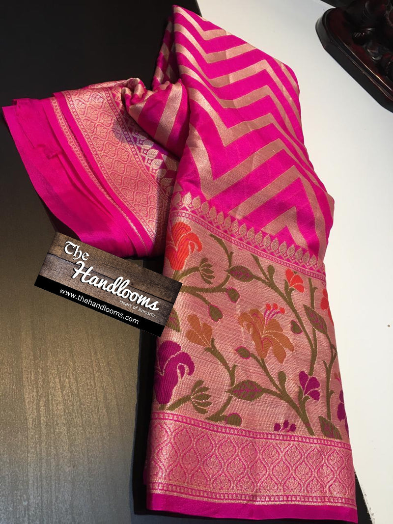 Pure Chiffon Khaddi Banarasi Saree - The Handlooms