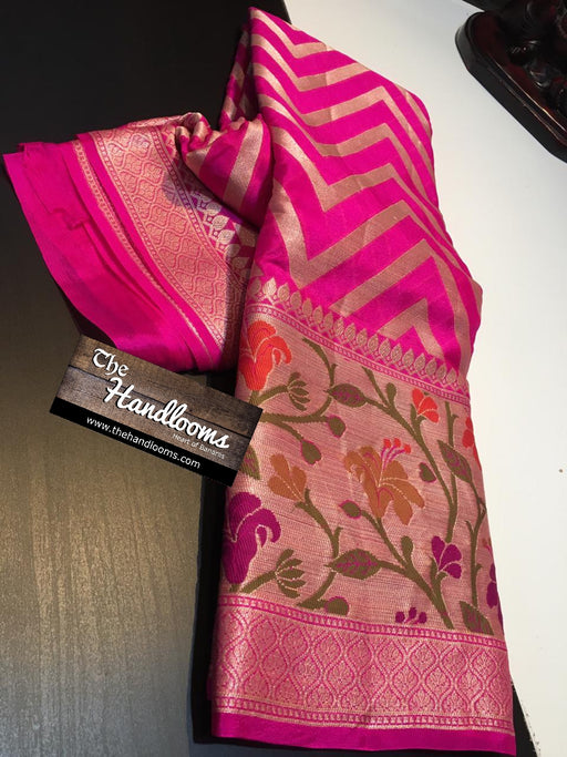 Pure Chiffon Khaddi Banarasi Saree - The Handlooms