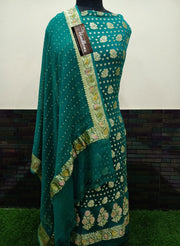 Khaddi Georgette Banarasi Dress material - The Handlooms
