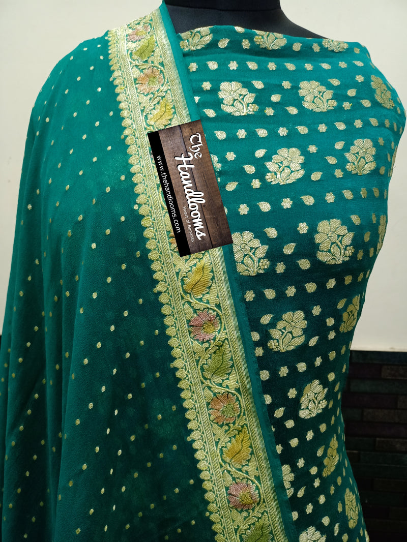 Khaddi Georgette Banarasi Dress material - The Handlooms