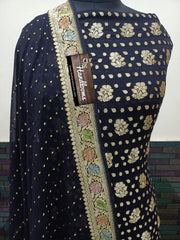 Khaddi Georgette Banarasi Dress material - The Handlooms