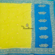 Pure Georgette Banarasi Saree - Gold zari - The Handlooms