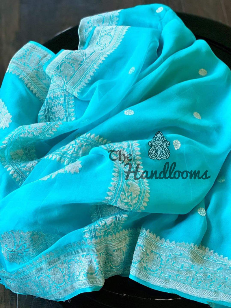 Pure Georgette Banarasi Saree - The Handlooms