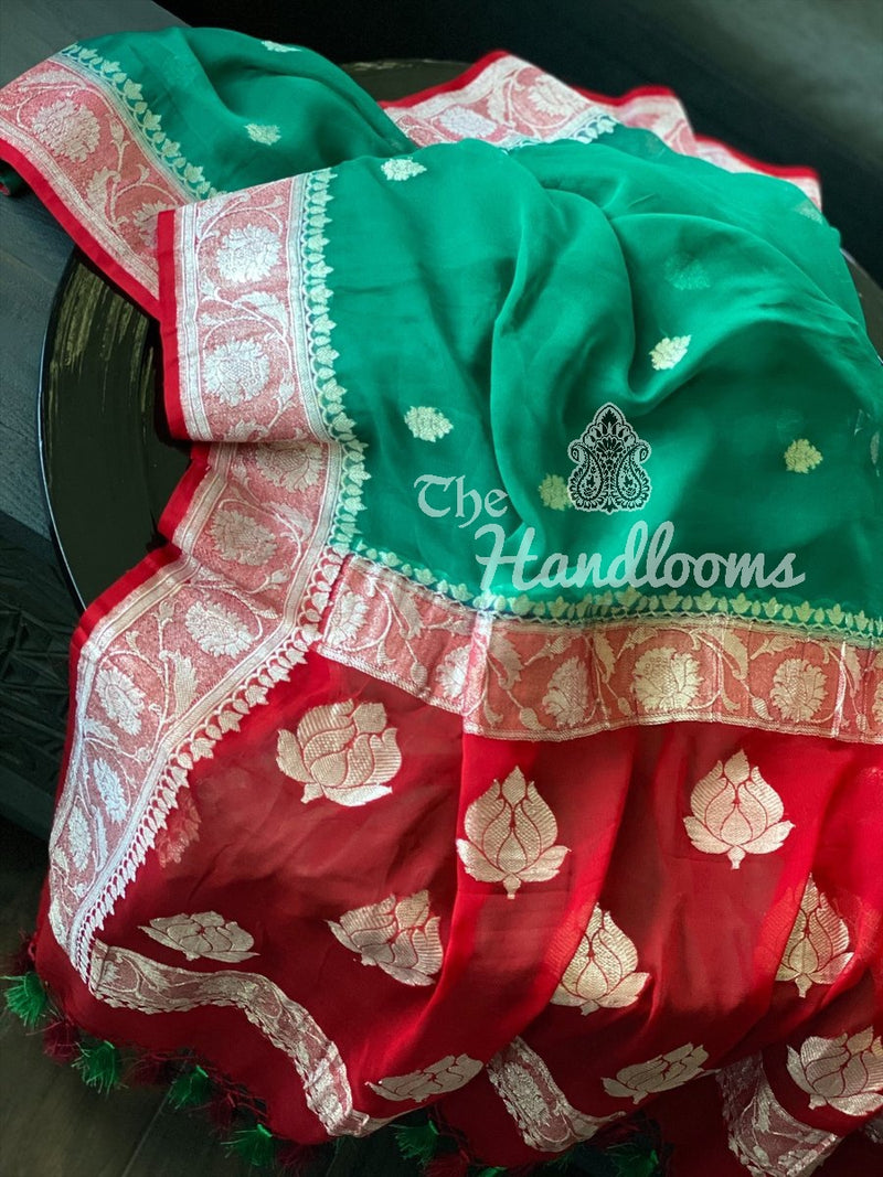 Pure Georgette Banarasi Saree - The Handlooms