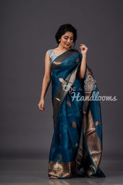 Pure Kora Handloom Banarasi Saree - The Handlooms