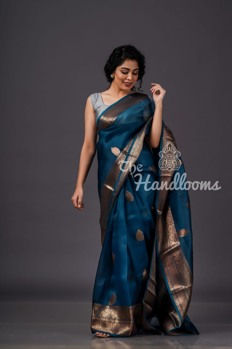 Pure Kora Handloom Banarasi Saree - The Handlooms