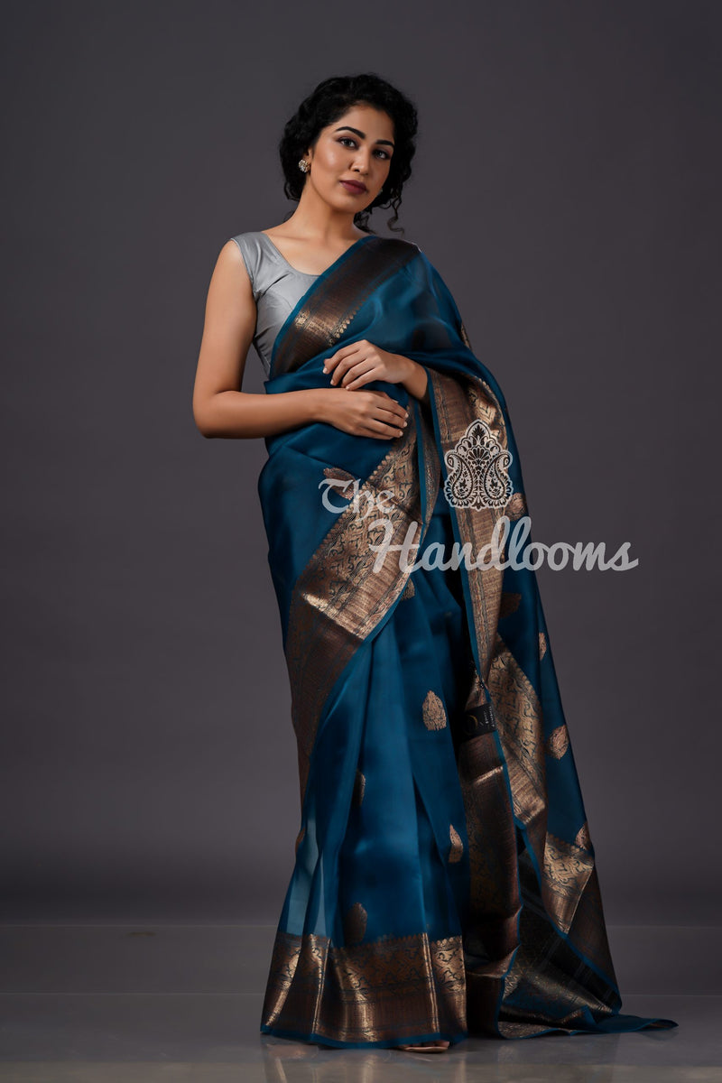 Pure Kora Handloom Banarasi Saree - The Handlooms