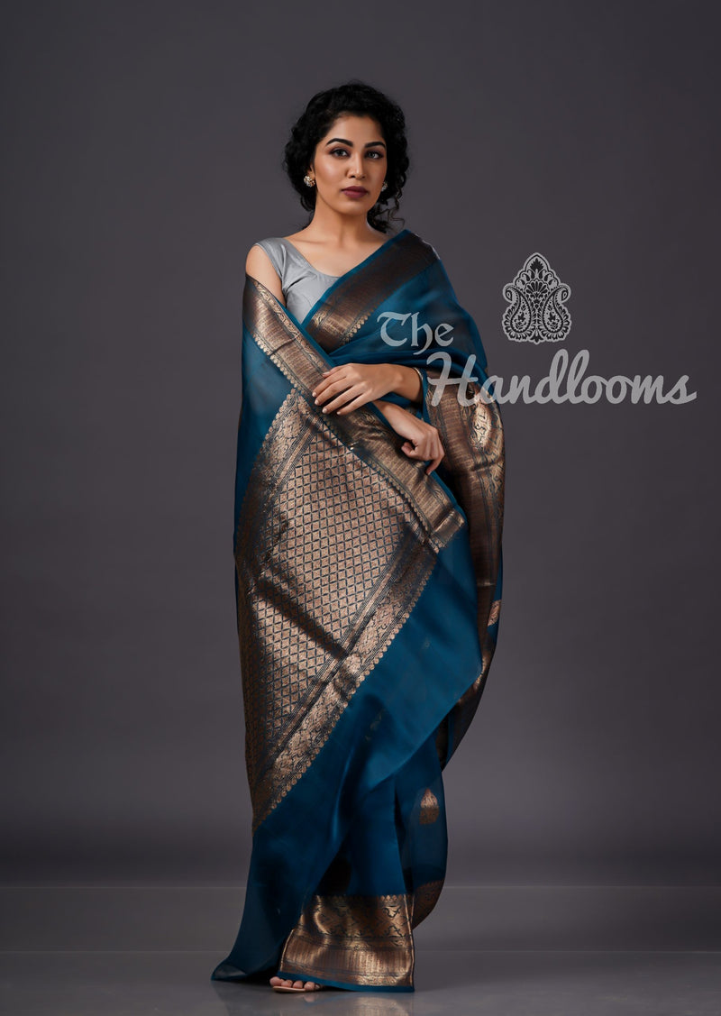 Pure Kora Handloom Banarasi Saree - The Handlooms