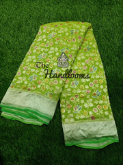 Khaddi Georgette Handloom Banarasi Saree - The Handlooms