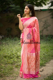 Khaddi Georgette Handloom Banarasi Saree - The Handlooms