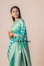Khaddi Georgette Handloom Banarasi Saree - The Handlooms