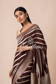 Khaddi Georgette Handloom Banarasi Saree - The Handlooms