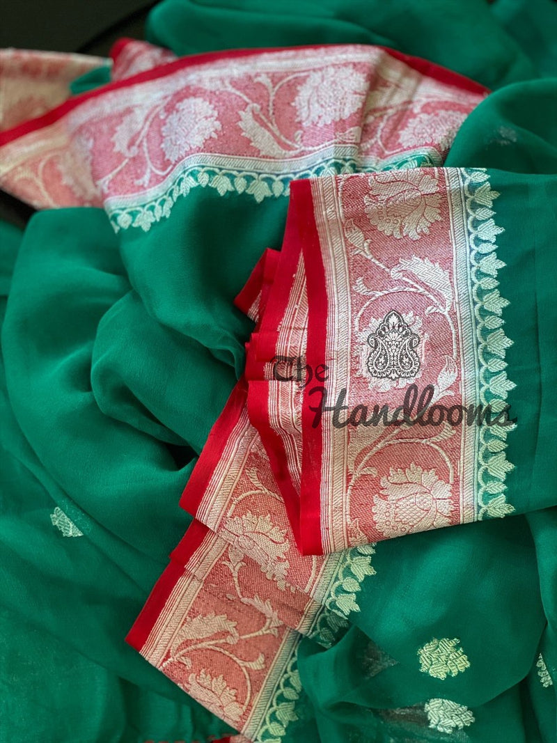 Pure Georgette Banarasi Saree - The Handlooms