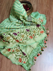 Pure Chiffon Khaddi Banarasi Saree - The Handlooms