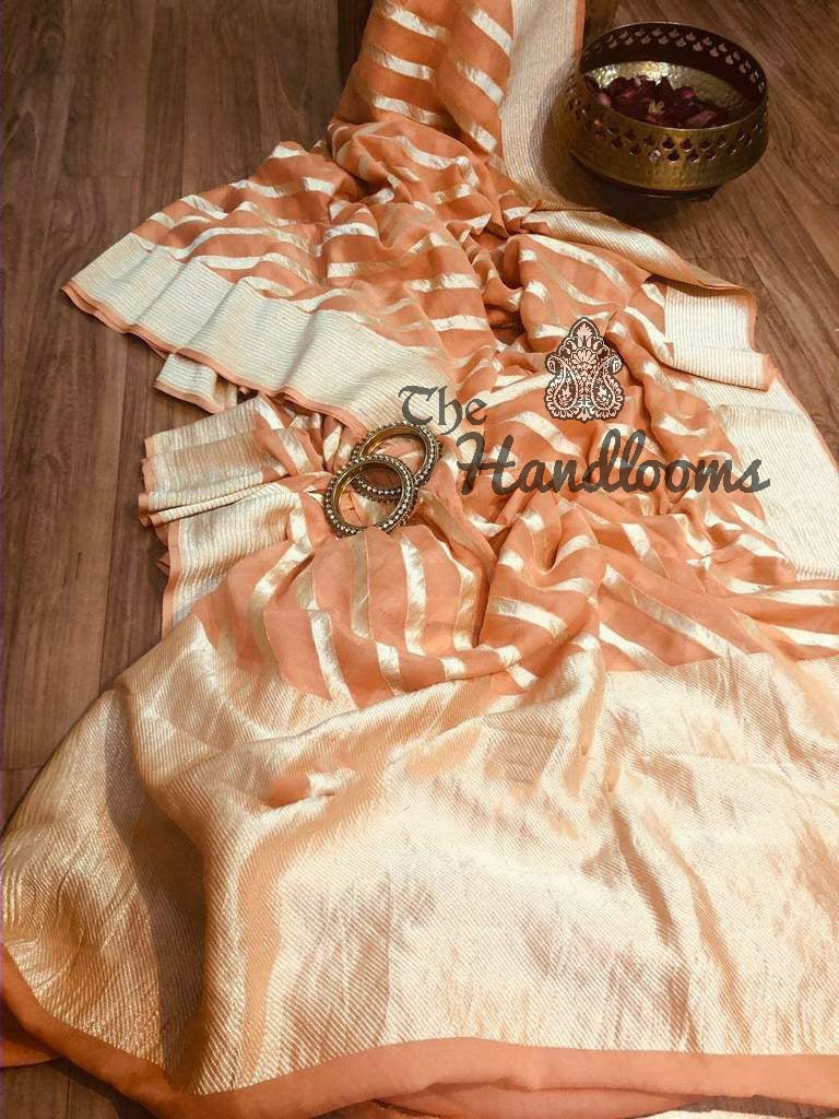 Pure Khaddi Georgette Banarasi Saree - The Handlooms