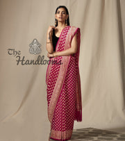 Khaddi Georgette Banarasi Saree -  Gold zari - The Handlooms