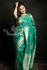 Tussar Georgette Handloom Banarasi Saree - Tilfi - The Handlooms