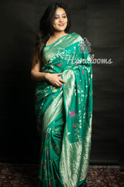 Tussar Georgette Handloom Banarasi Saree - Tilfi - The Handlooms