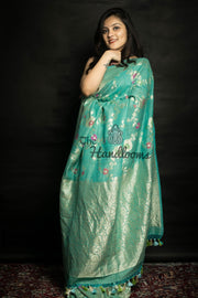 Tussar Georgette Handloom Banarasi Saree - Tilfi - The Handlooms