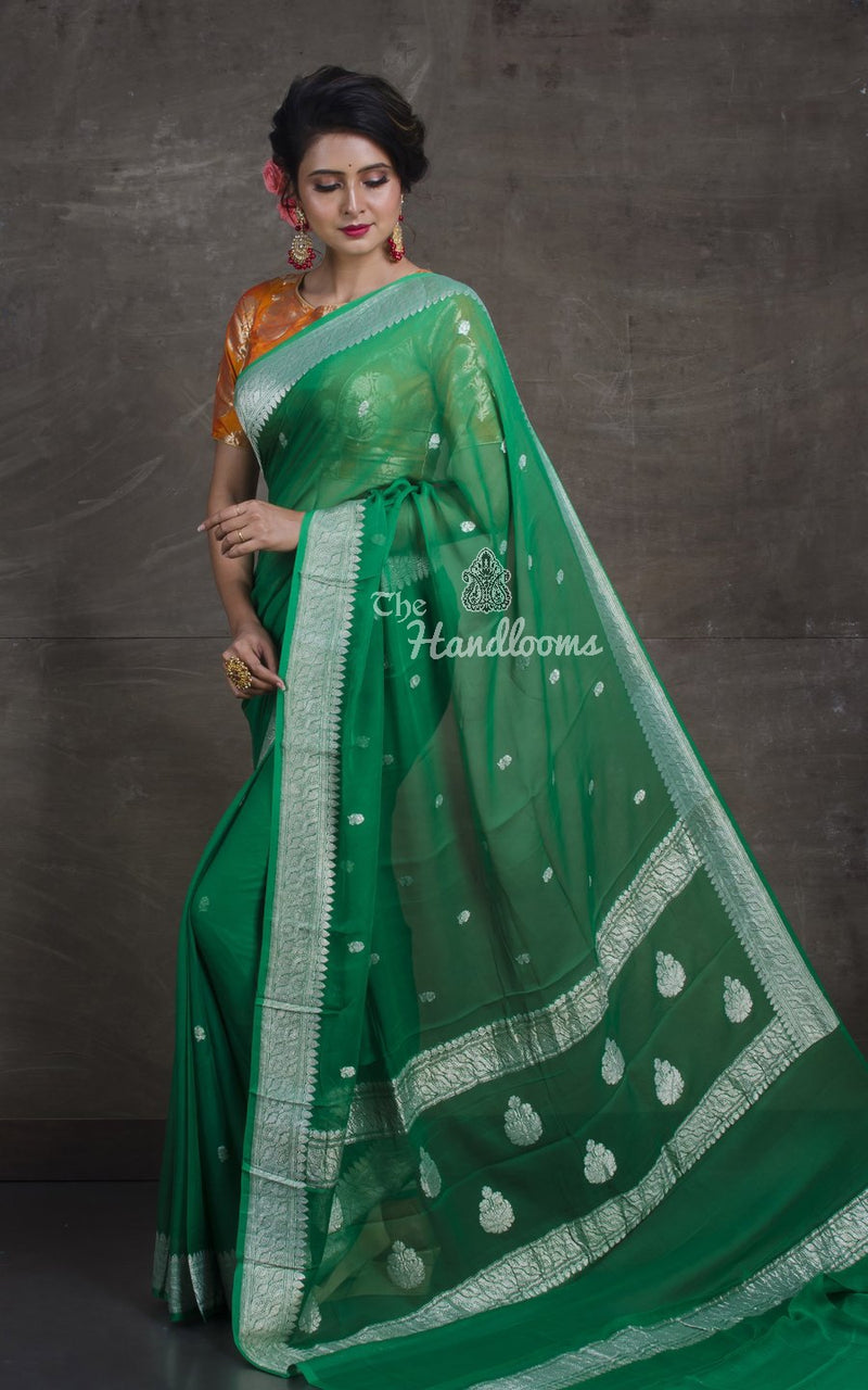 Pure Georgette Banarasi Saree - The Handlooms