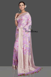 Khaddi Georgette Handloom Banarasi Saree - Tilfi - The Handlooms