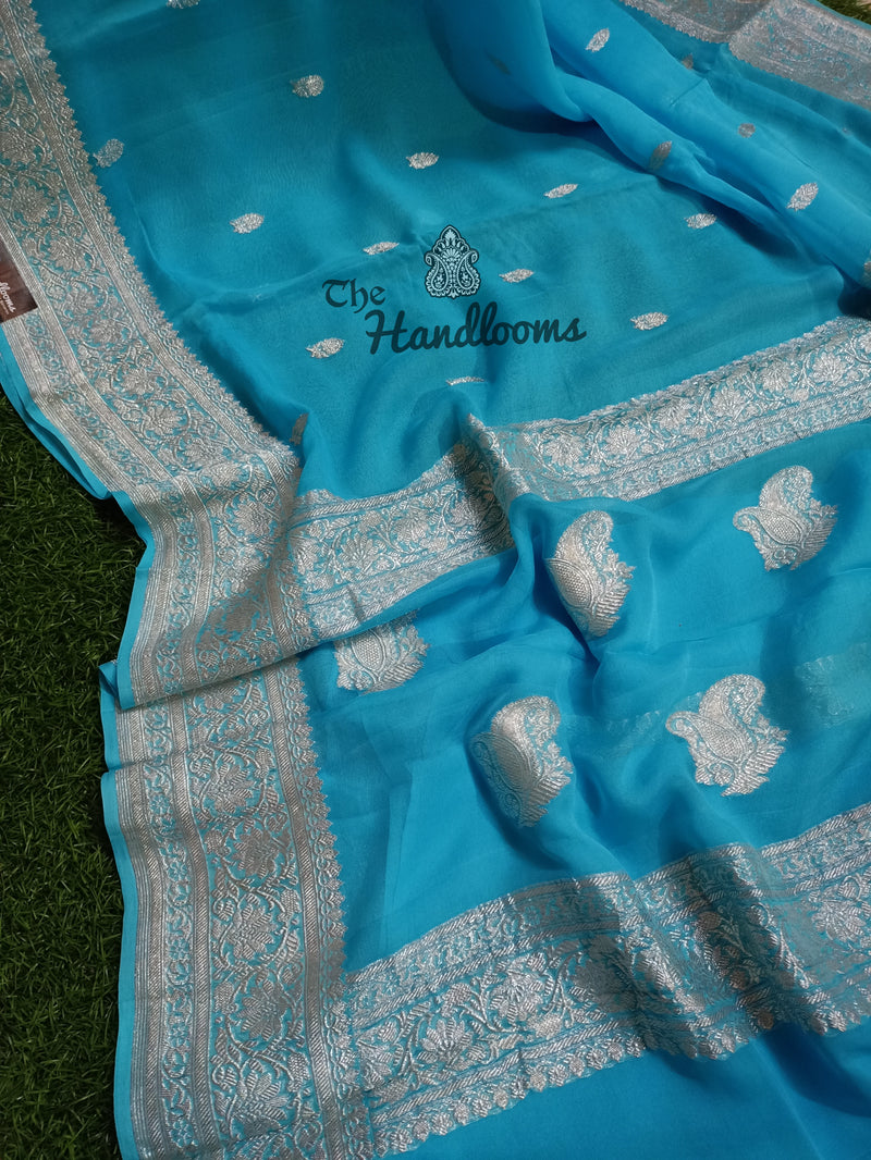 Pure Georgette Banarasi Saree - The Handlooms