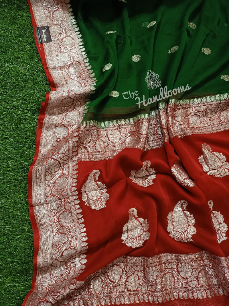 Pure Georgette Banarasi Saree - The Handlooms