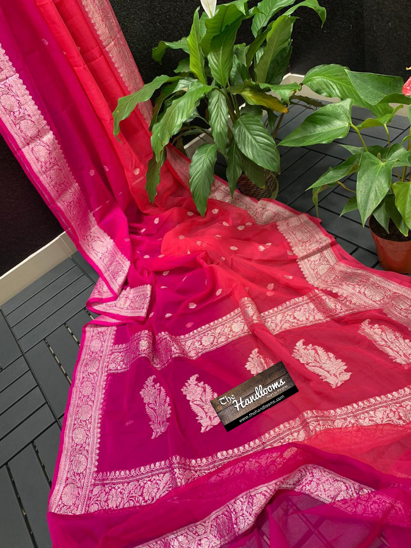 Pure Georgette Banarasi Saree - The Handlooms