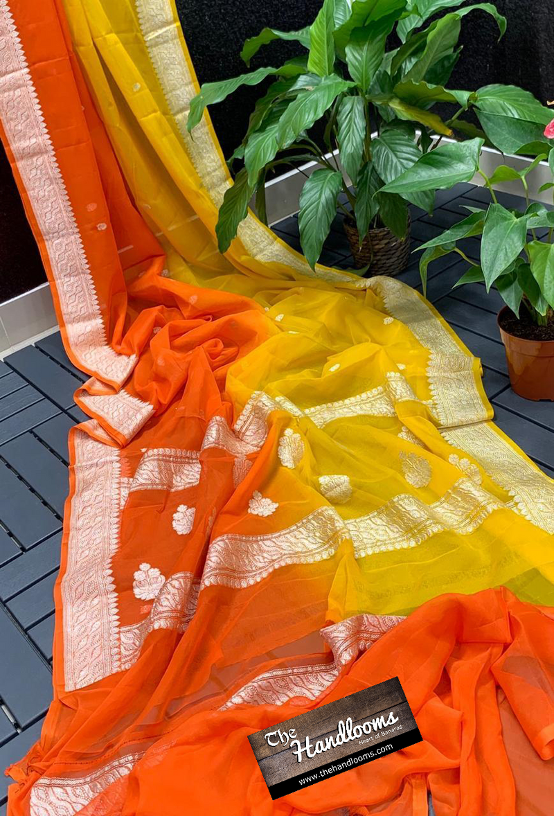 Pure Georgette Banarasi Saree - The Handlooms