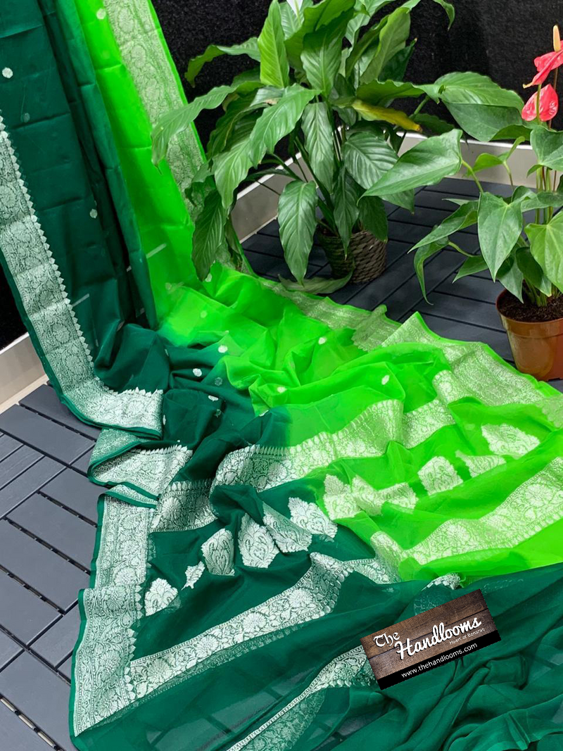 Pure Georgette Banarasi Saree - The Handlooms