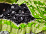 Pure Georgette Handwoven Banarasi Saree - The Handlooms