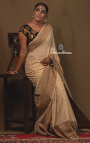 Khaddi Georgette Banarasi Saree -  Antique zari - The Handlooms