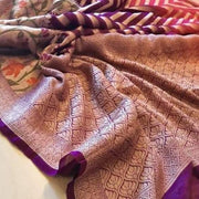 Pure Chiffon Khaddi Banarasi Saree - The Handlooms