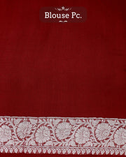 Pure Georgette Banarasi Handloom Saree - pink - The Handlooms