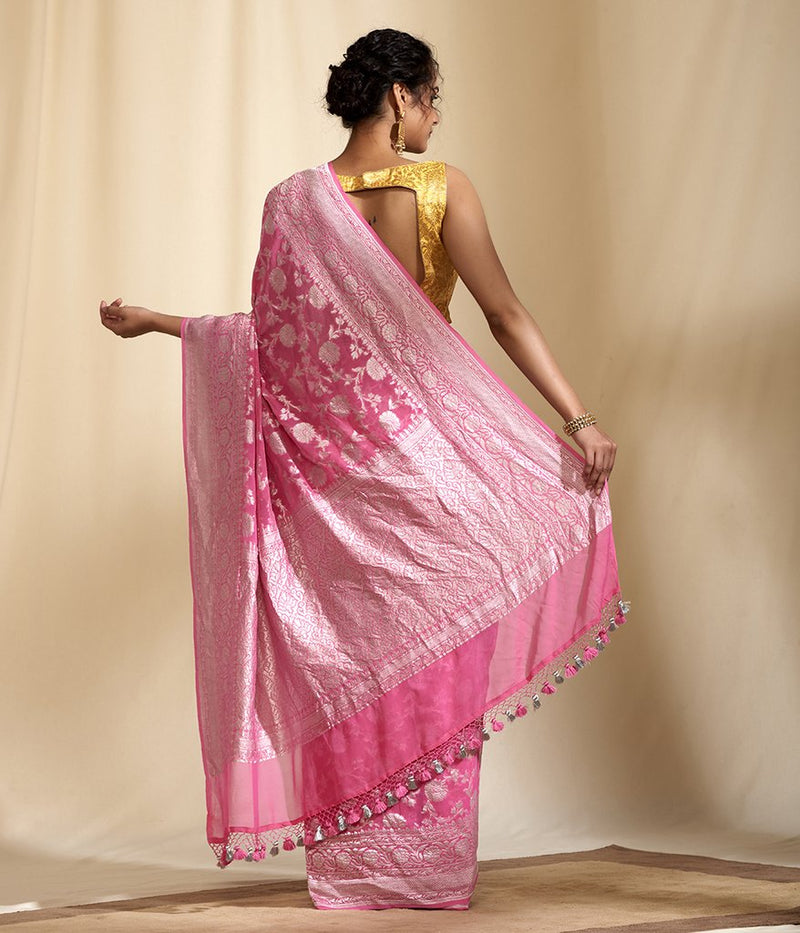 Khaddi Georgette Banarasi Saree - The Handlooms