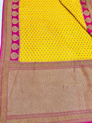 Khaddi Georgette Banarasi Saree -  Antique zari - The Handlooms
