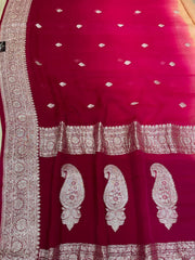 Pure Georgette Banarasi Handloom Saree - The Handlooms