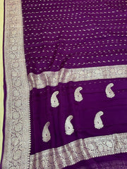 Pure Georgette Handloom Banarasi Saree - The Handlooms