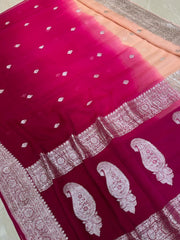 Pure Georgette Banarasi Handloom Saree - The Handlooms