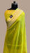 Yellow Pure Georgette Banarasi Saree - Gold zari - The Handlooms