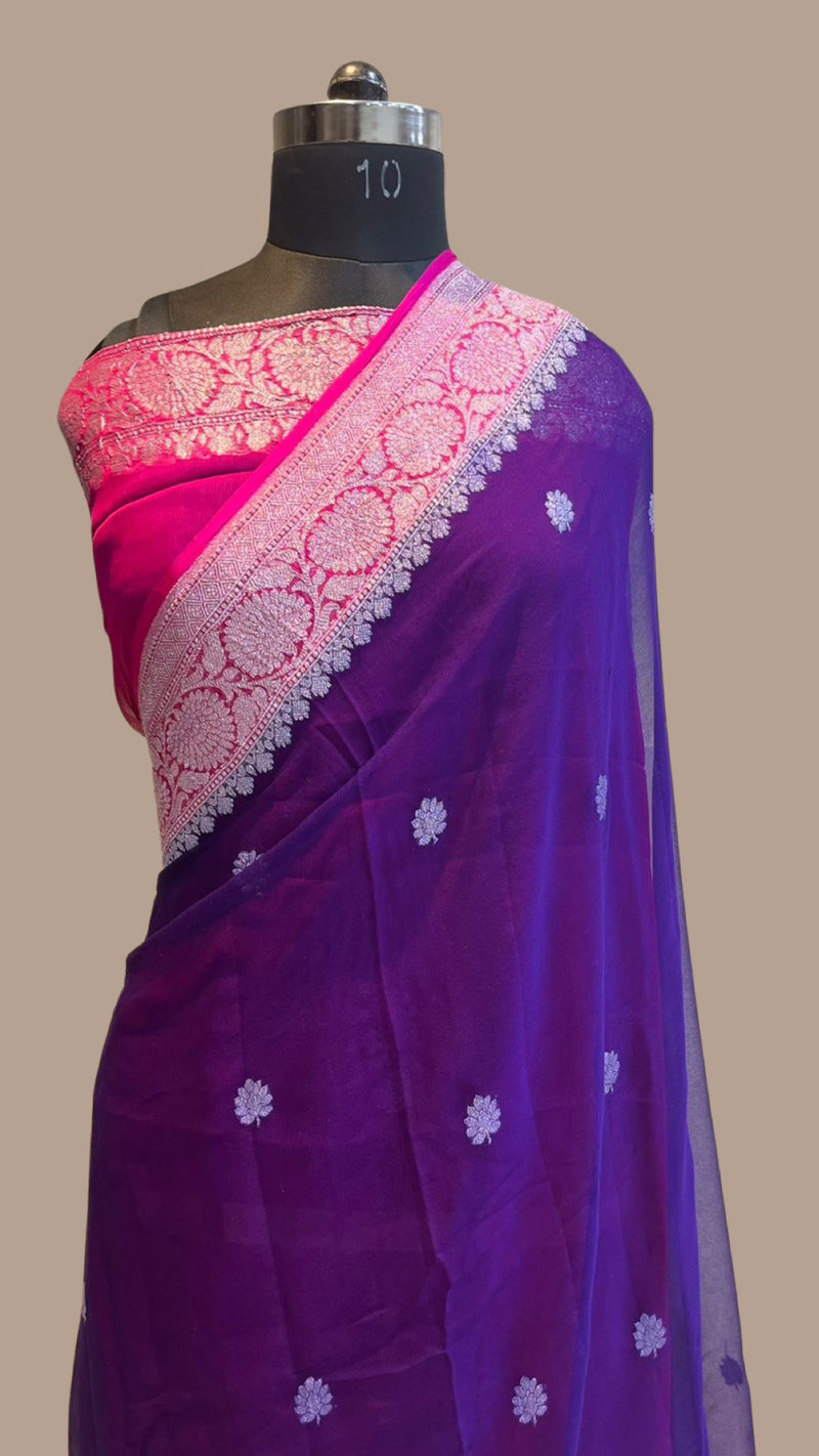 Pure Georgette Banarasi Saree - The Handlooms