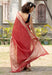 Maroon Pure linen Banarasi Saree - The Handlooms