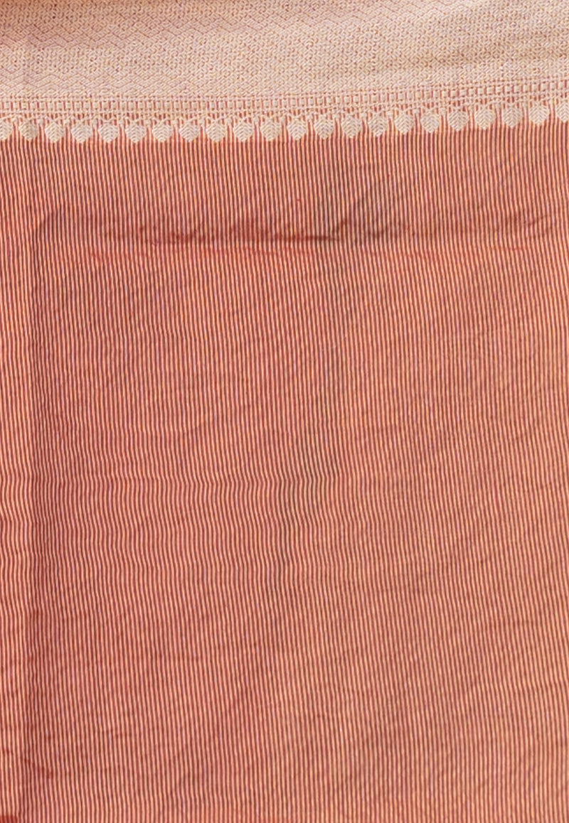 Maroon Pure linen Banarasi Saree - The Handlooms