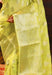 Pure Linen Banarasi Saree - Lemon yellow - The Handlooms