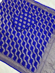 Khaddi Georgette Banarasi Dress material - Antique Zari - The Handlooms