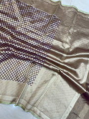 Pure Cotton Banarasi Brocade Handloom Saree - The Handlooms