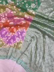 Pure Khaddi Georgette Handloom Banarasi Saree - The Handlooms