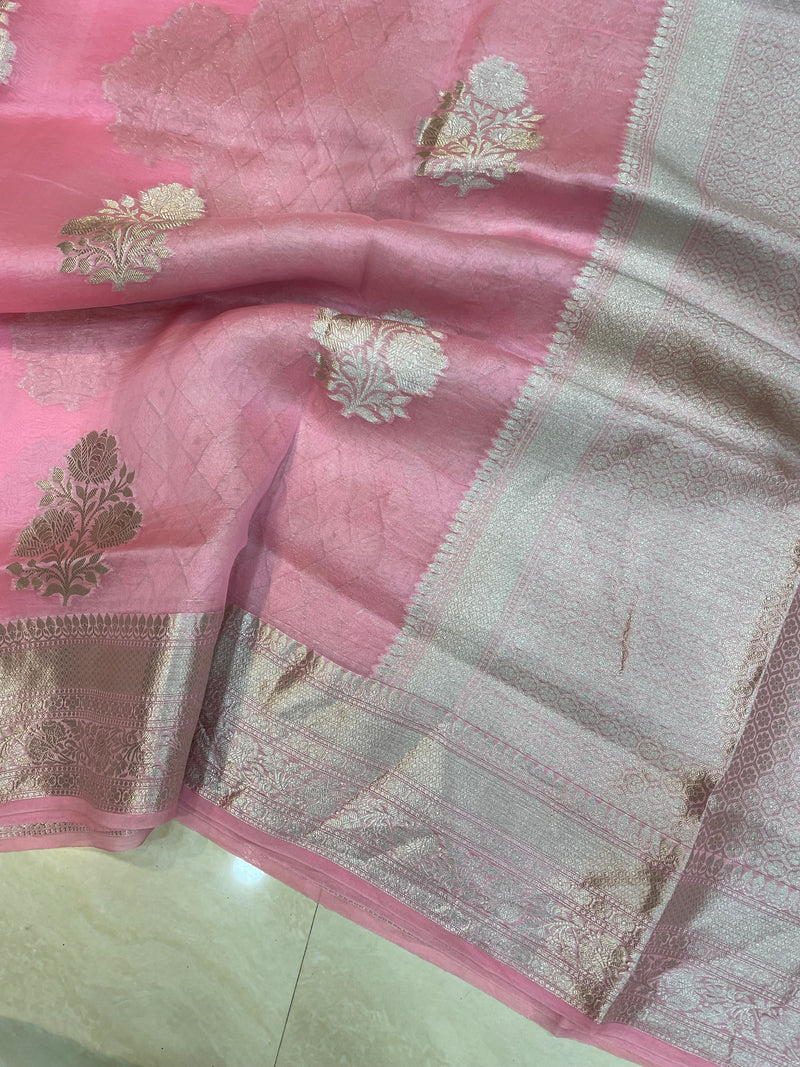 Pure Kora Handloom Banarasi Saree - The Handlooms
